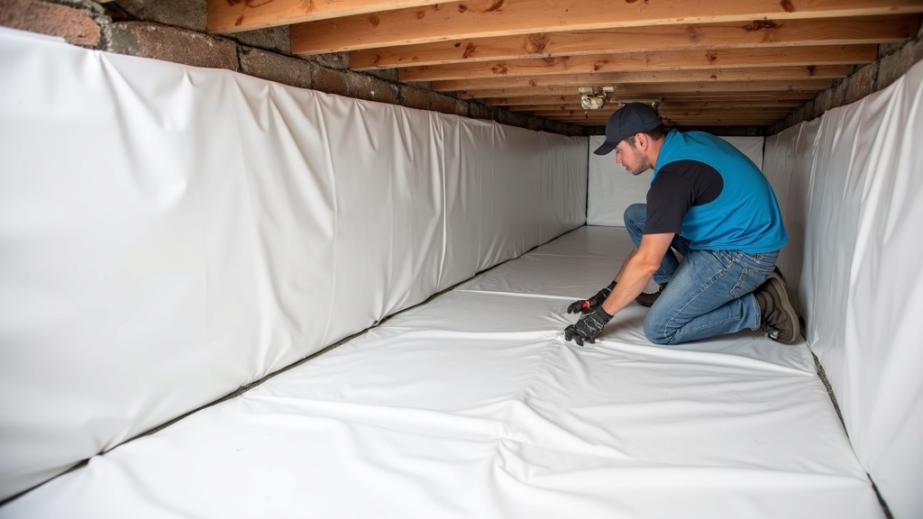 Interior waterproofing in progress
